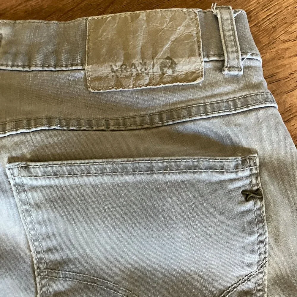 Brax Cooper Jeans‎ 33x32 9" Rise Light Gray Cotton Blend Made in Egypt - Picture 4 of 4